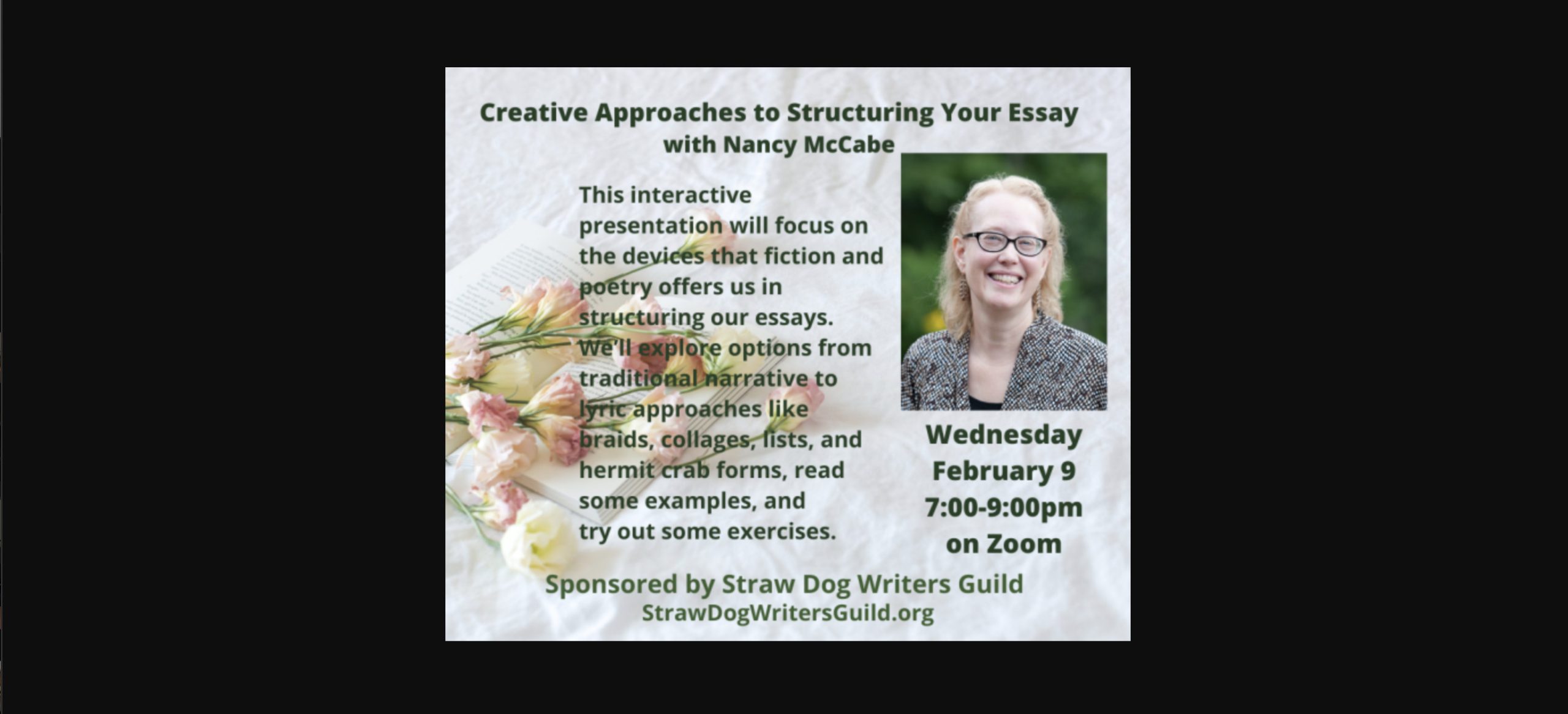 Creative Approaches to Structuring Your Essay with Nancy McCabe